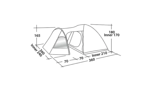 Easy Camp Blazar 400 Steel Blue Kuppelzelt -Dometic Verkäufe 651843 4605654