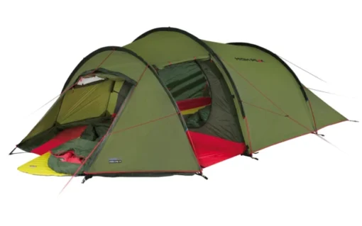 High Peak Falcon 4 LW Lightweight 4 Personen Tunnelzelt Aluminium Gestänge Olive/rot -Dometic Verkäufe 733370 4904120