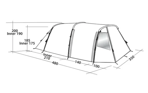 Easy Camp Huntsville 600 Tunnelzelt Für 6 Personen -Dometic Verkäufe 782507 5172926