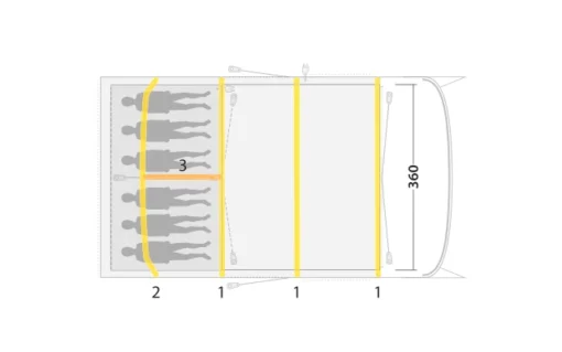 Outwell Hayward Lake 6ATC Aufblasbares Tunnelzelt 6 Personen -Dometic Verkäufe 789689 5206547