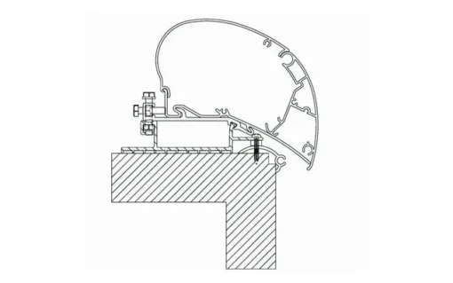 Thule Roof Top Markisenadapter Universal -Dometic Verkäufe 790451 5209427