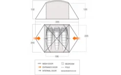 Vango TRYFAN 300 Kuppelzelt 3-Personen -Dometic Verkäufe 821477 5312825